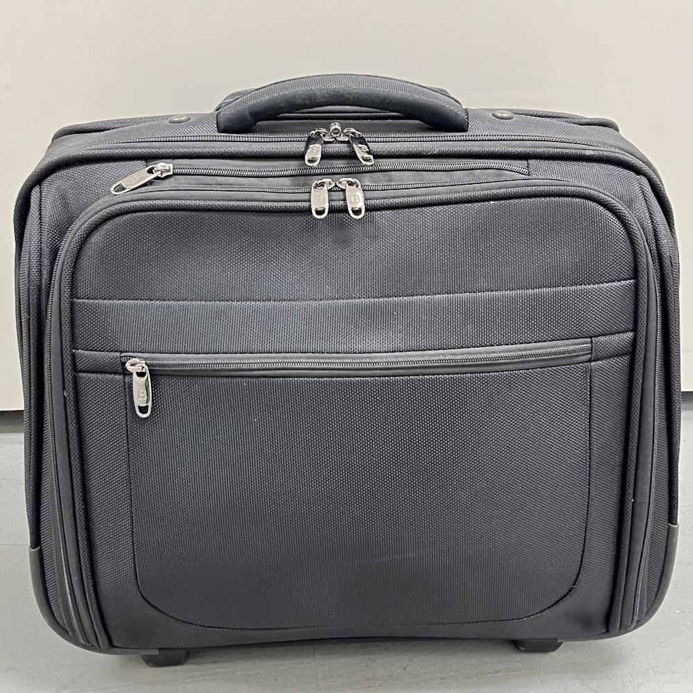 Brookstone Black Rolling Briefcase/Travel Bag